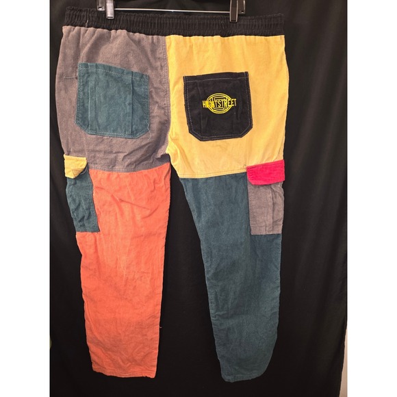 Stussy x kclot vintage Corduroy Patchwork Drawstring Pants Mens Color Streetwear - Picture 8 of 10